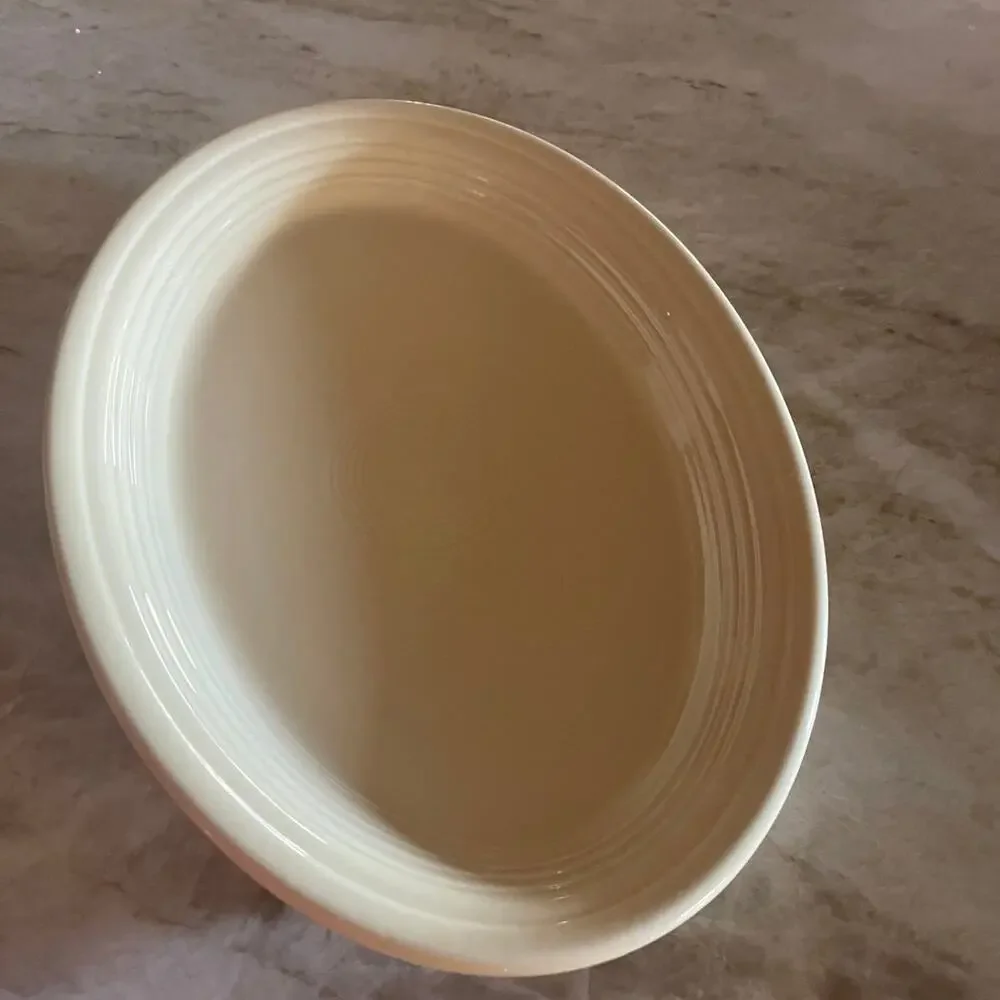 Fiesta ware ivory oval serving platter